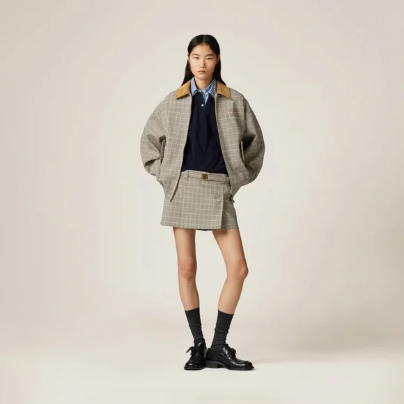 Miu Miu Checked double weave blouson jacket It36 - Picture 6 of 10